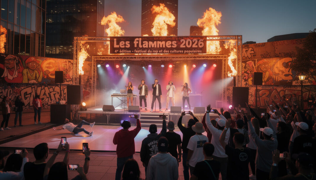 Découvrez Les Flammes 2026, la 4e édition qui célèbre le rap et les cultures populaires dans un événement vibrant et engagé.