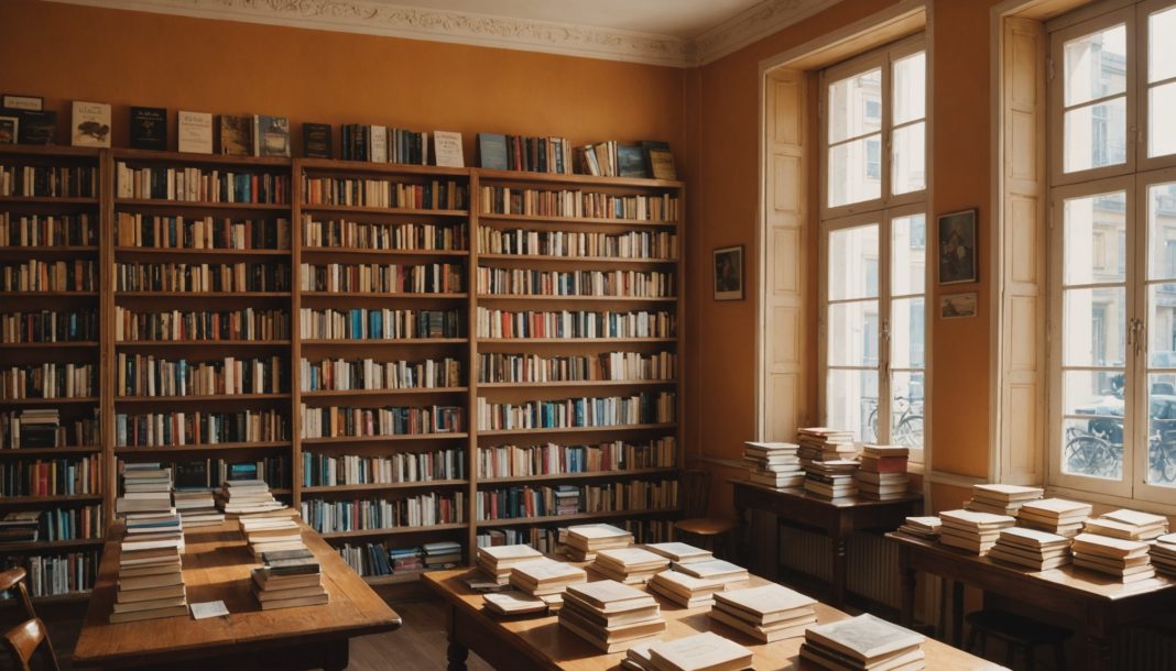 Librairie française avec les nouveautés de la rentrée littéraire