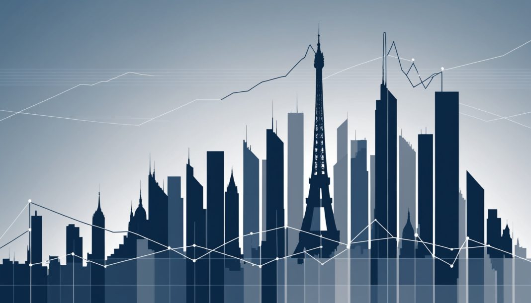 Graphiques économiques illustrant le ralentissement de la croissance française