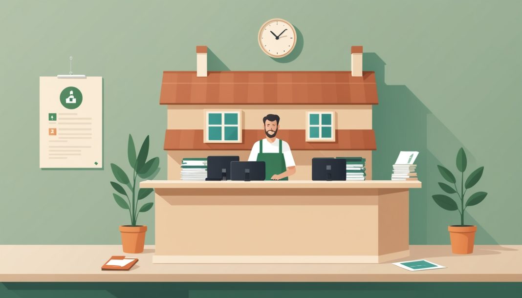 Illustration d'un accueil de service public de proximité en France