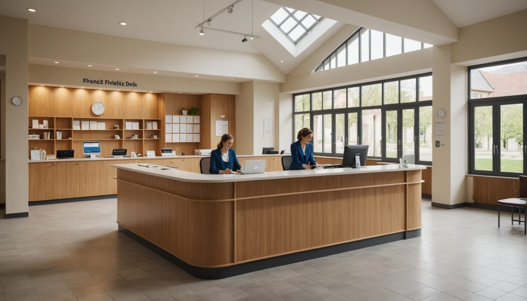 Conseiller France Services accueillant un usager à un guichet de proximité
